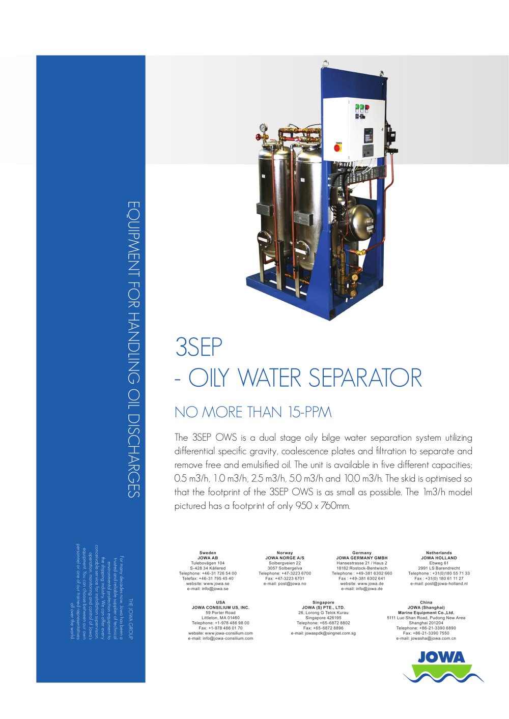 3SEP oily water separator - JOWA AB