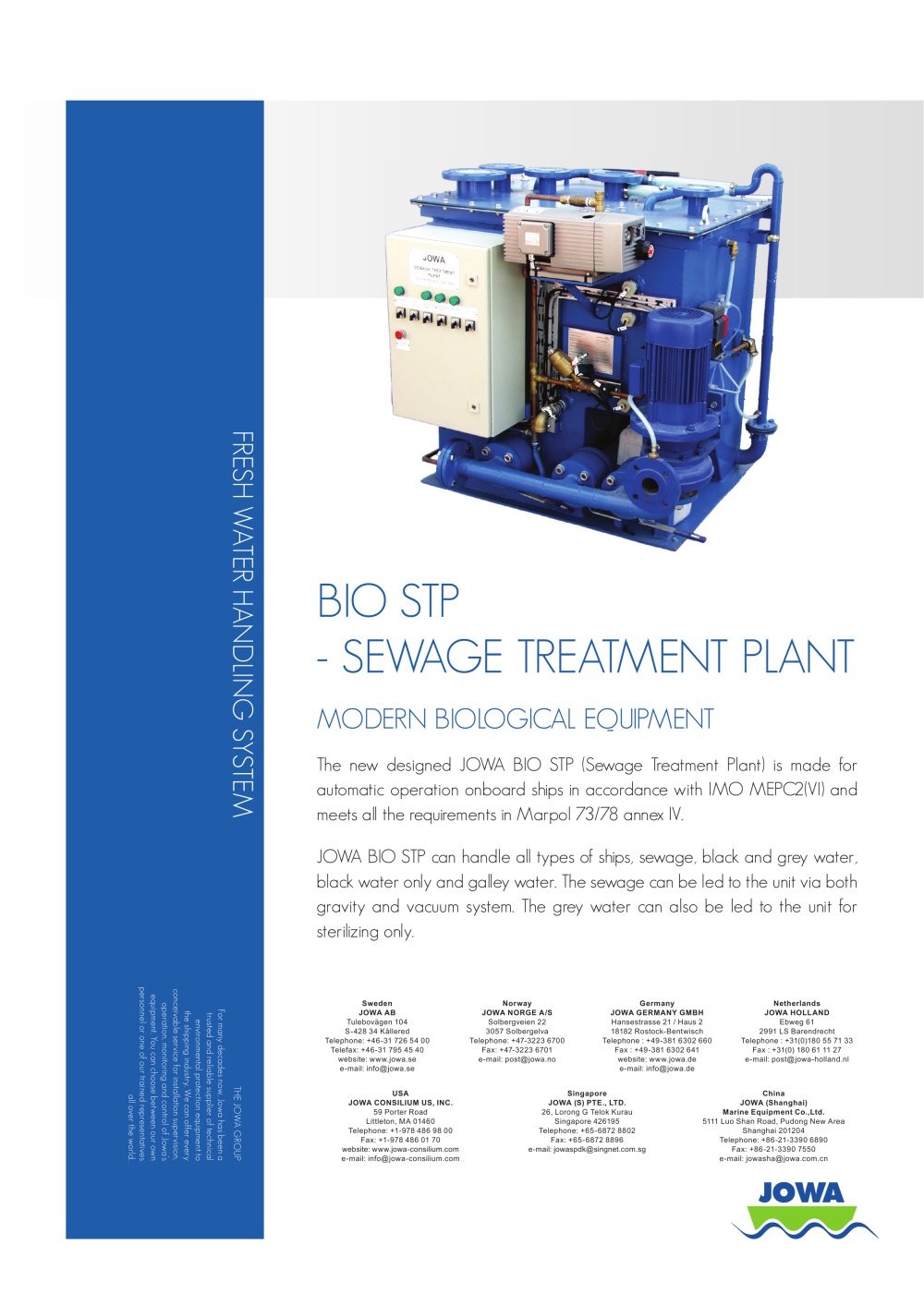 BIO STP - SEWAGE TREATMENT PLANT - JOWA AB