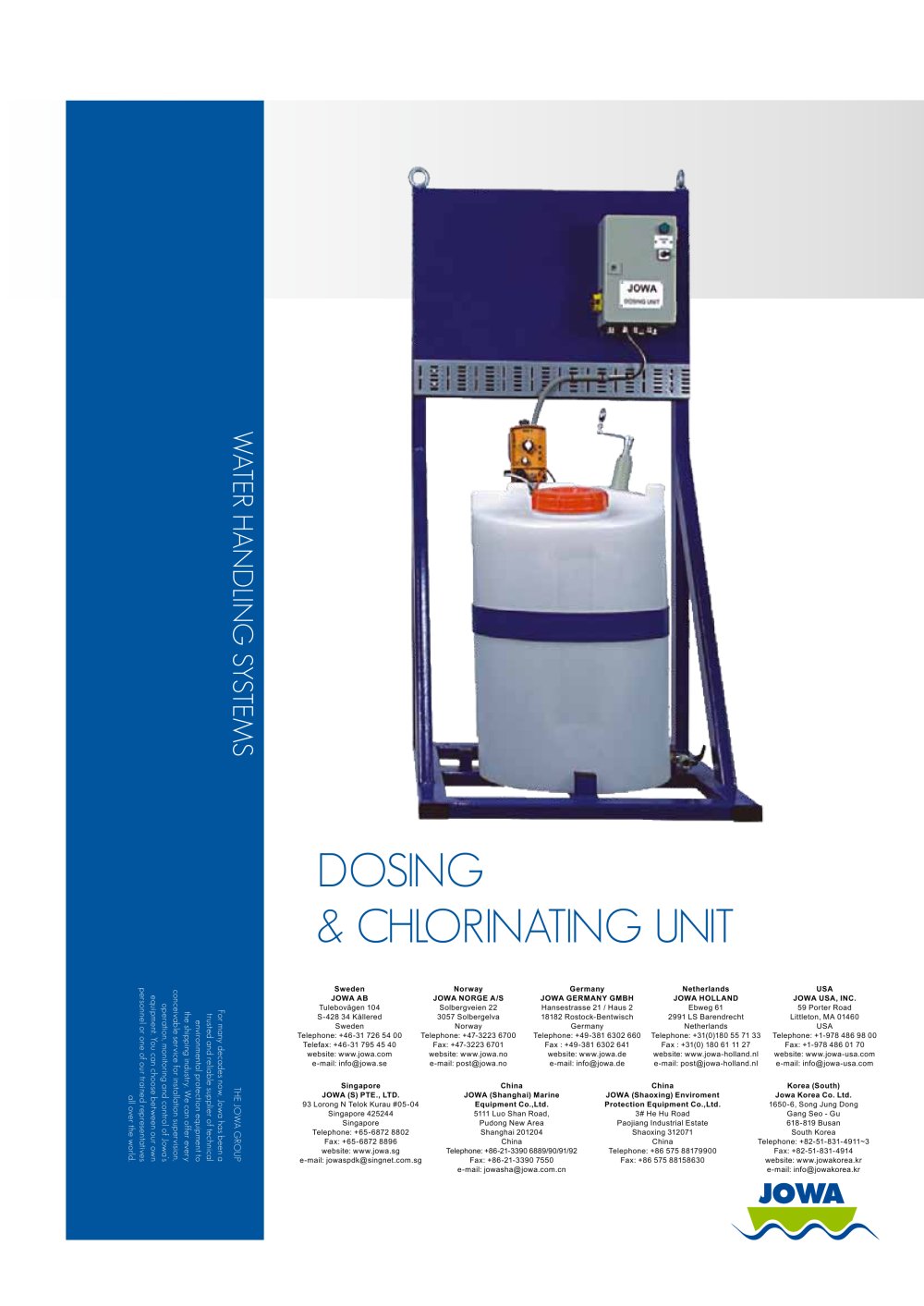 DOSING UNITS - JOWA AB