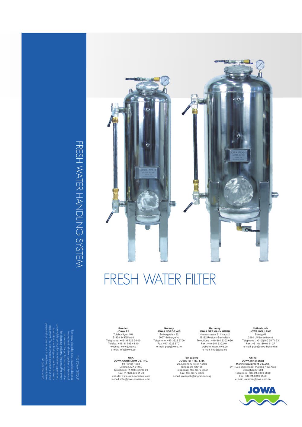 Fresh Water Filter - JOWA AB