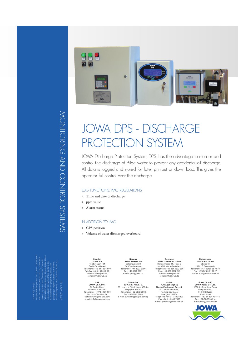 JOWA DPS - Discharge Protection System - JOWA AB