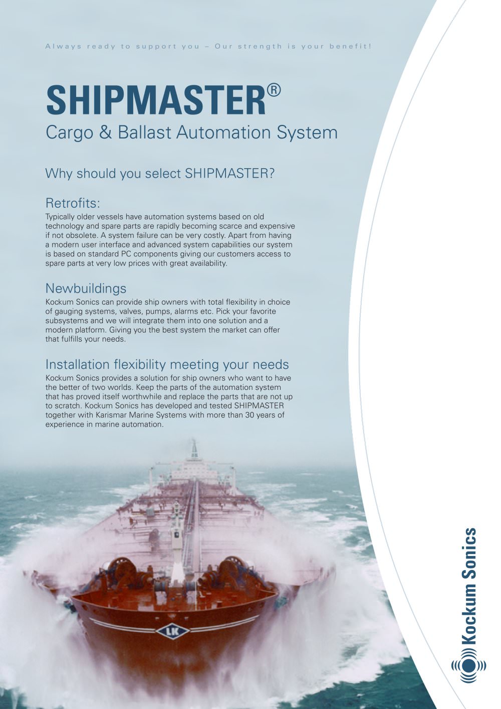 SHIPMASTER&reg; Cargo & Ballast Automation System - Kockum Sonics