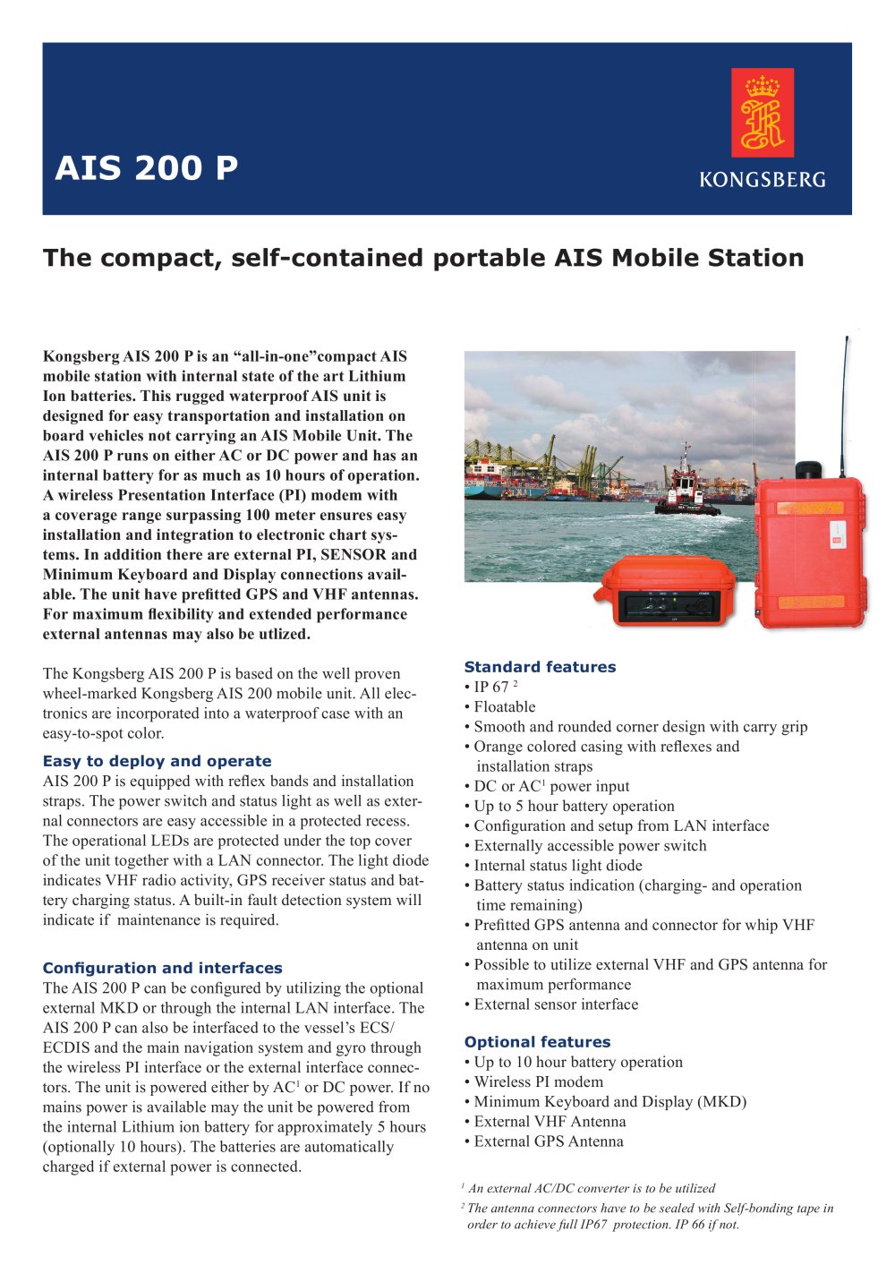 AIS 200 P - Kongsberg Maritime