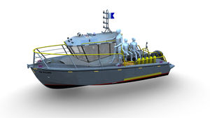 barco-patrulha / barco salva-vidas / com motor de popa