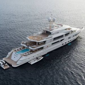 mega-iate de cruzeiro / com casa de leme elevada / com heliporto / com piscina