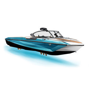 lancha de proa aberta com motor de centro / com console dupla / para esqui aquático / máx. 7 pessoas