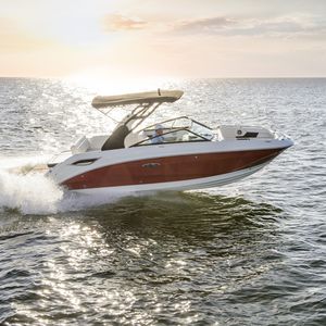 deck-boat com motor de centro / máx. 14 pessoas / com solário / T-Top