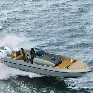 lancha Express Cruiser com motor de popa / a diesel / bimotor / com casco planante