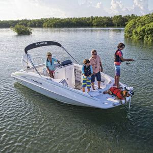 deck-boat com motor de popa / de wakeboard / para esqui aquático / máx. 10 pessoas