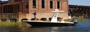 bay boat com motor de popa / com console central / de pesca esportiva / máx. 10 pessoas