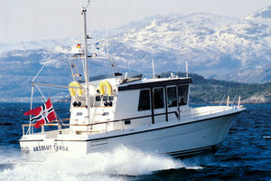 lancha walkaround com motor de centro / com casa do leme / com flybridge / de pesca esportiva