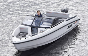 lancha de proa aberta com motor de popa / bowrider / com console dupla / para esqui aquático