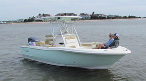 lancha de console central com motor de popa / para pesca / máx. 10 pessoas / T-Top