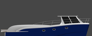 barco auxiliar para mergulho / com motor de centro