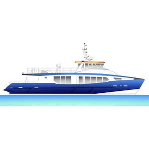 barco de passageiros / com motor de centro / a diesel / em alumínio