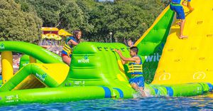 equipamento de diversão aquática rampa / inflável