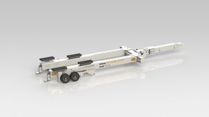 carreta de lançamento na água / de movimentação / para estaleiro naval / hidráulica