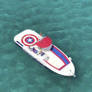 lancha de parasail com motor de centro