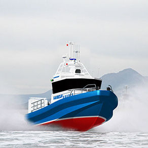 barco-patrulha / com motor de centro hidrojato / em alumínio