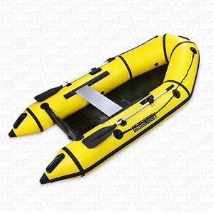 barco inflável com motor de popa / semirrígido / para pesca / máx. 3 pessoas