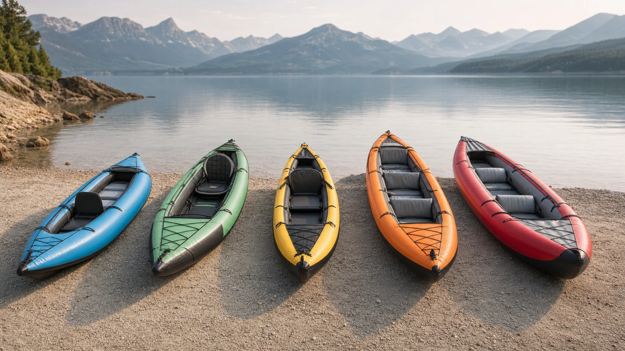 Professional inflatable kayak deployed from a luxury yacht stern platform for coastal exploration in Mediterranean waters.