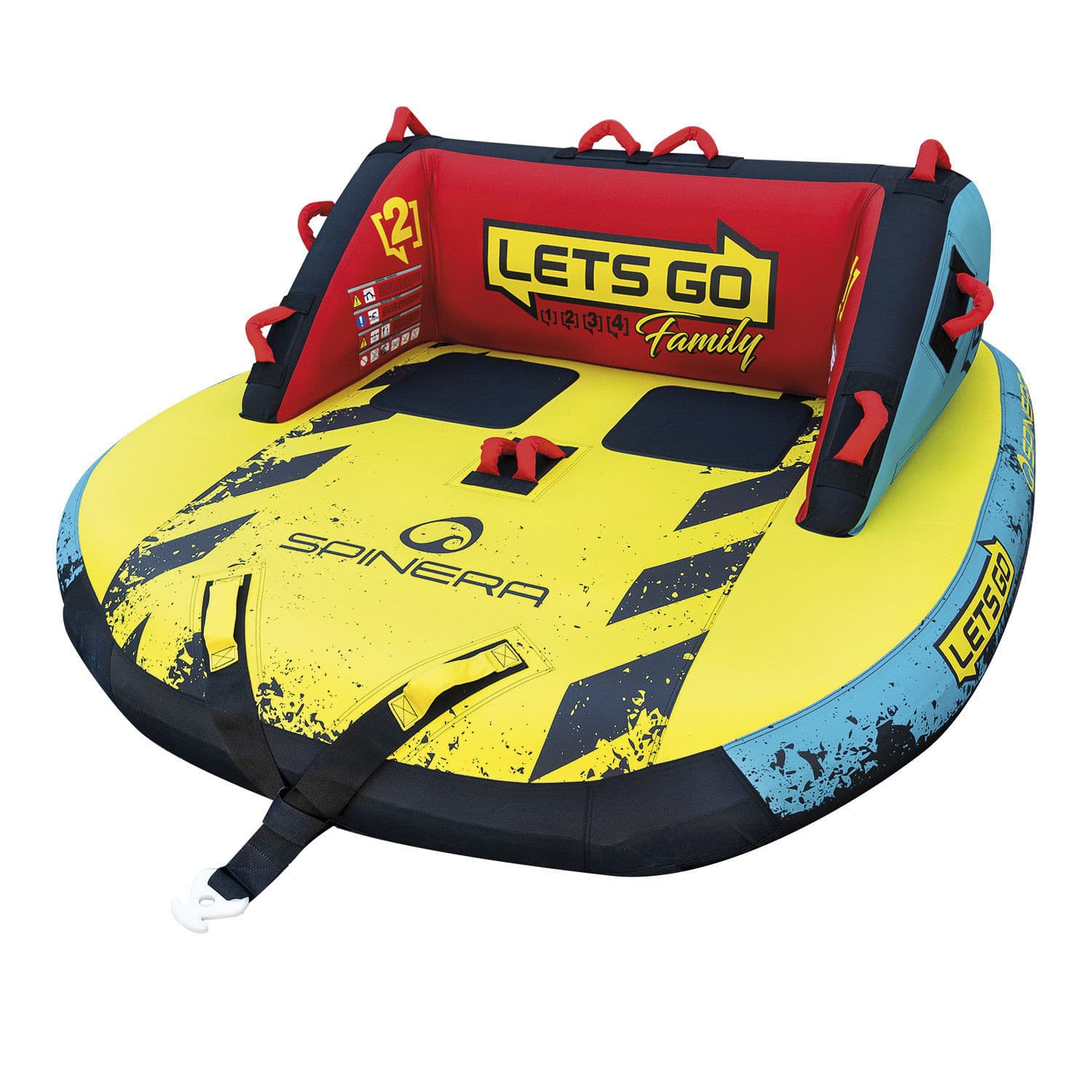 4-person max. towed buoy - Lets Go Family 4 - Spinera