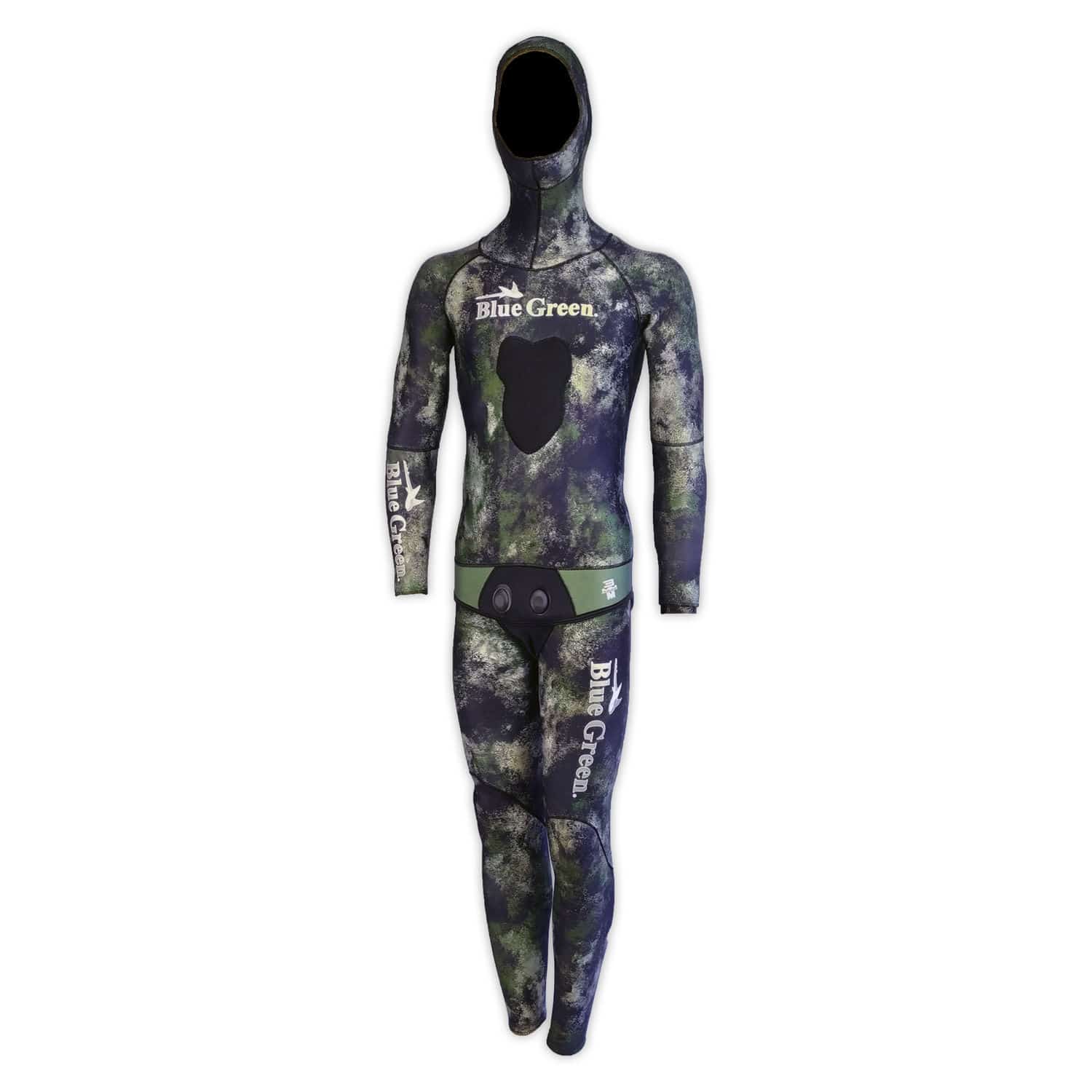 Spearfishing wetsuit Green Hunter BlueGreen full / 3 mm / 5 mm