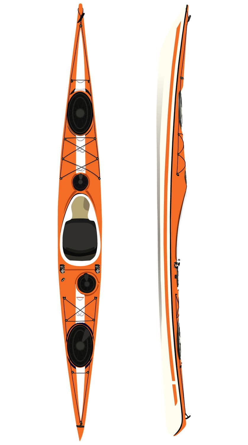 Rigid kayak Beaufort Skim Kayaks sea / expedition / solo