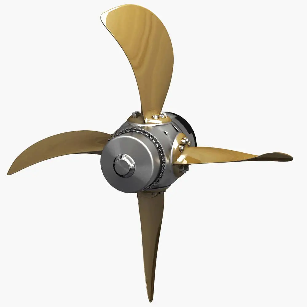 Ship Propeller Brunvoll Auto Feathering Shaft Drive 4 Blade