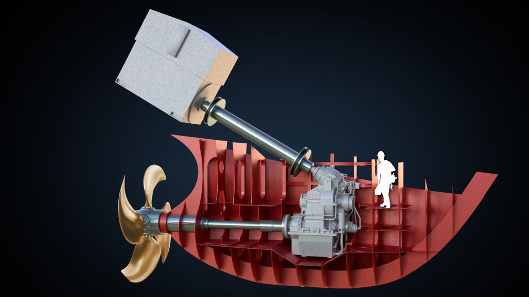 Ship reduction gearbox Spindrift Brunvoll engine
