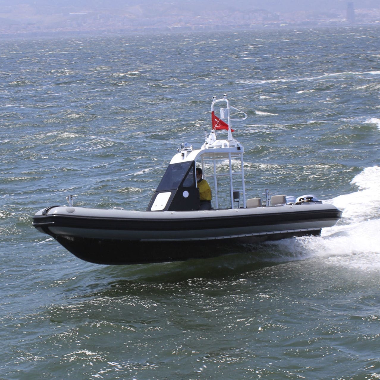 Dive support boat IZ 720 HDPE RHIB Izmir Shipyard outboard / HDPE