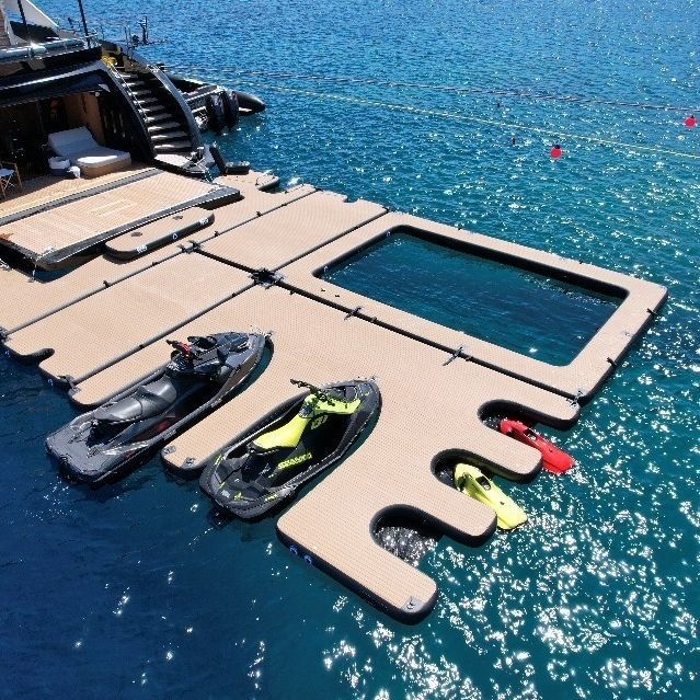 Floating swimming pool - SEARAFT - custom-made