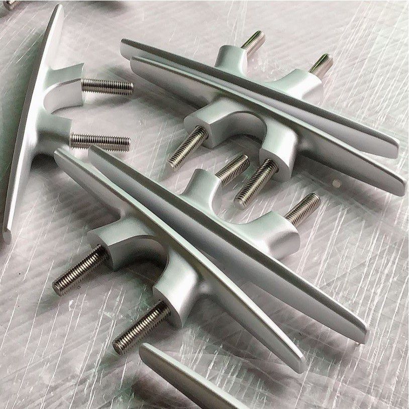 Boat deck cleat L408 1 boat moorings Co., Ltd. flat / aluminum