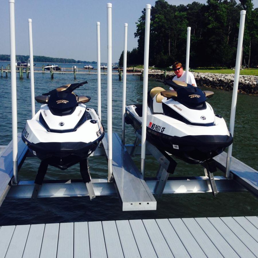 Jet-skis lift - PWC - Golden Dock Stabilizers - floating / dock-mounted ...