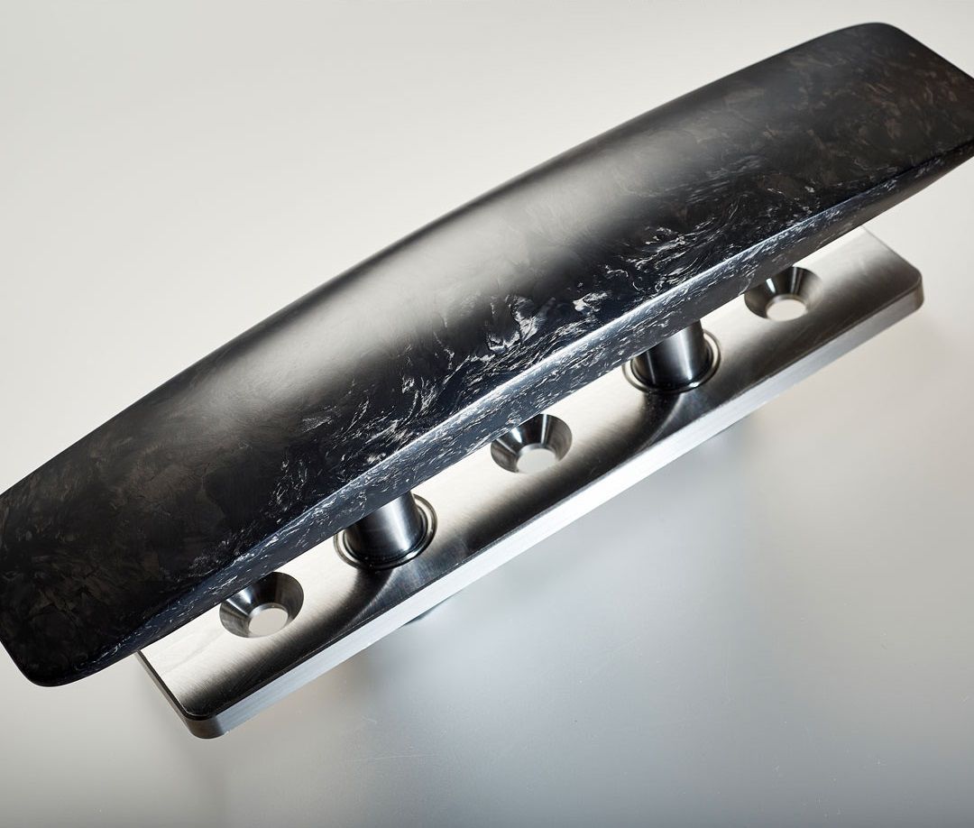 Boat mooring cleat CC350 ICarbon for yachts / for sailboats / flat