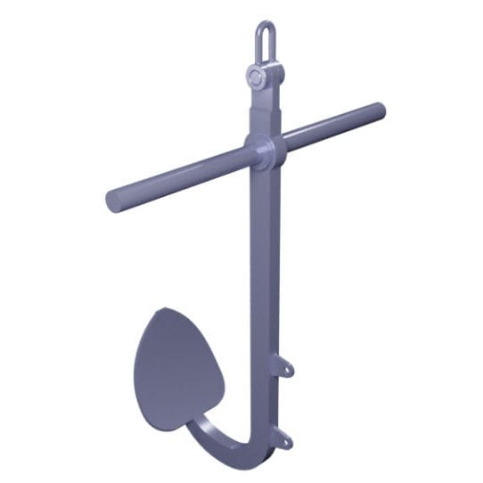 HUAOSN Fluke Anchor Stainless Steel Deck Anchor Pegs 11lb/5kg Boat Grapnel Claw One Piece Design Boat Anchor Kit for Dinghy Kayak Yacht Marine Galvanized #8 Fluke Anchor Kit - T-H Marine Supplies