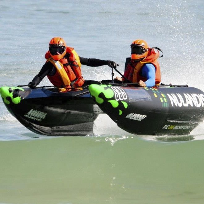 Inflatable catamaran 4.1 Aquacat Aquarius Inflatables outboard