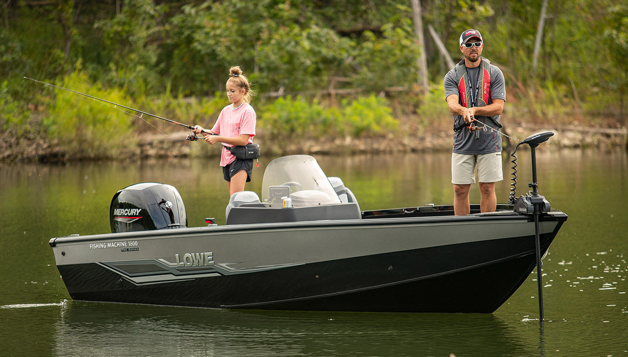 Outboard bass boat - FM 1800 SC - Lowe - side console / open / aluminum