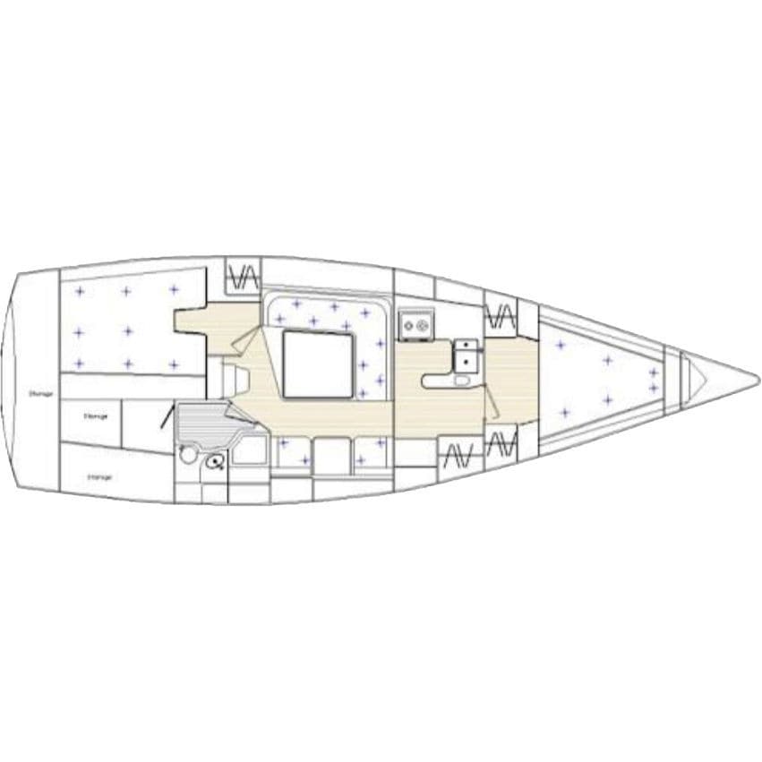 Cruising sailboat - 36 DS - Nautisch Centrum Delfzijl - 1-cabin