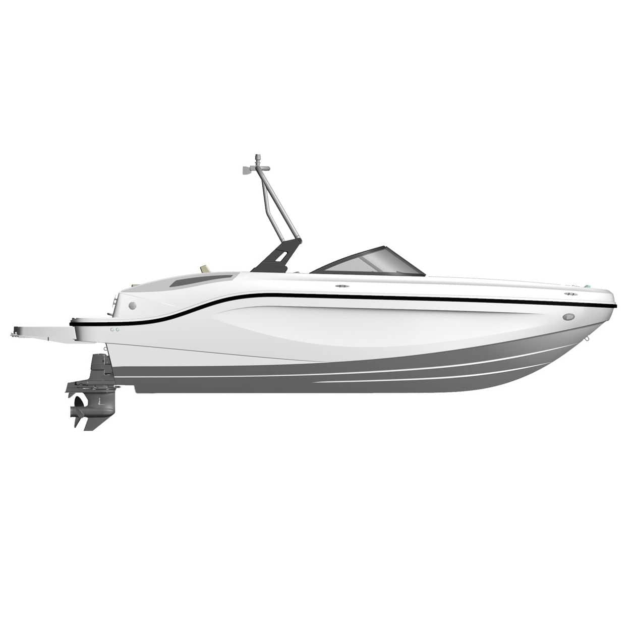 Outboard deck boat - DX2050 - Bayliner - wakeboard / ski / sport-fishing