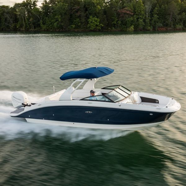 Outboard deck boat - SDX 270 OB - Sea Ray - dual-console / bowrider / open