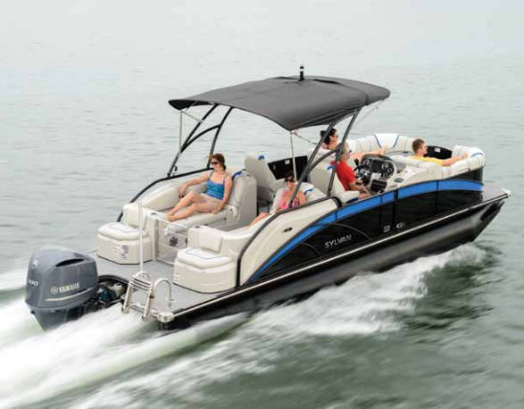 Outboard Pontoon Boat - S5 Extreme - Sylvan Pontoons - Tri-tube   14 