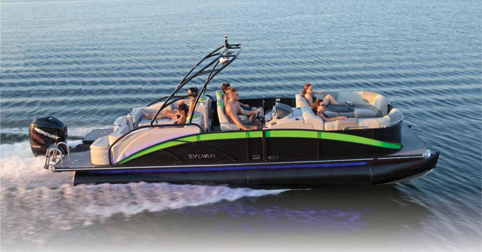 Outboard pontoon boat - S3 Extreme - Sylvan Pontoons - 11-person max.