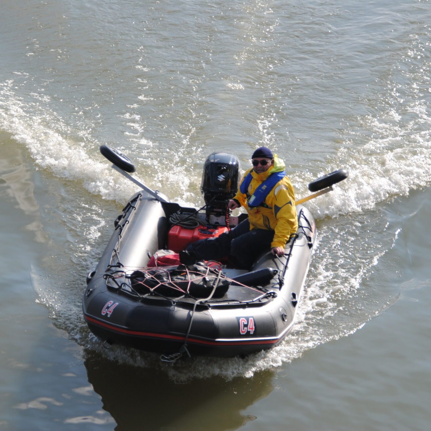 Outboard inflatable boat Commando C4 Bombard foldable / open