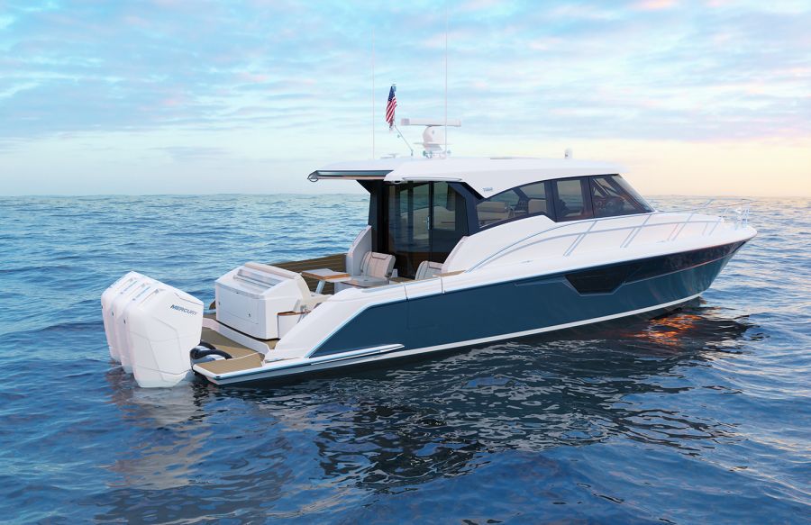 Outboard express cruiser - 48 LE - Tiara Yachts - triple-engine / hard ...