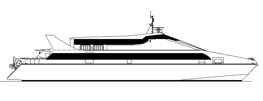 High-speed passenger ferry - 45 M - Derecktor - catamaran