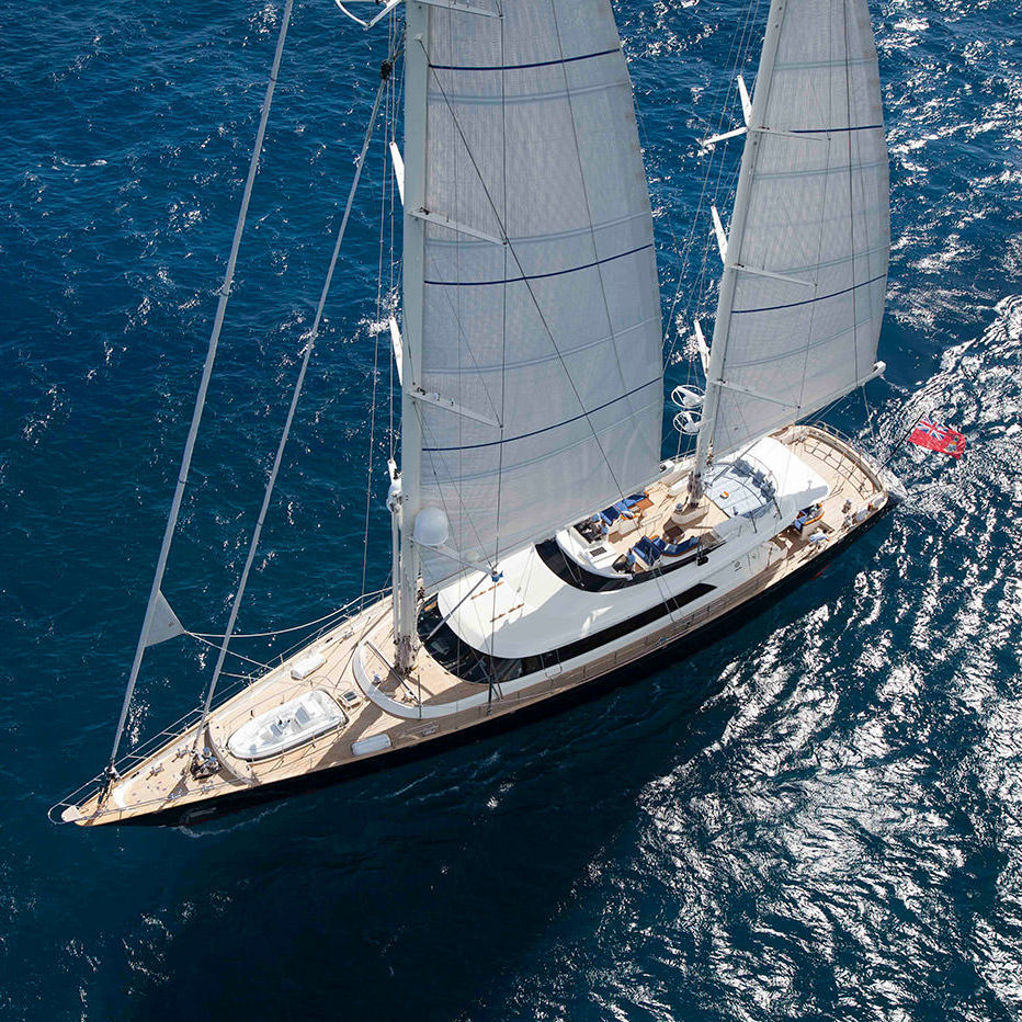 Cruising sailing super-yacht - VICTORIA A - Perini Navi - with deck ...