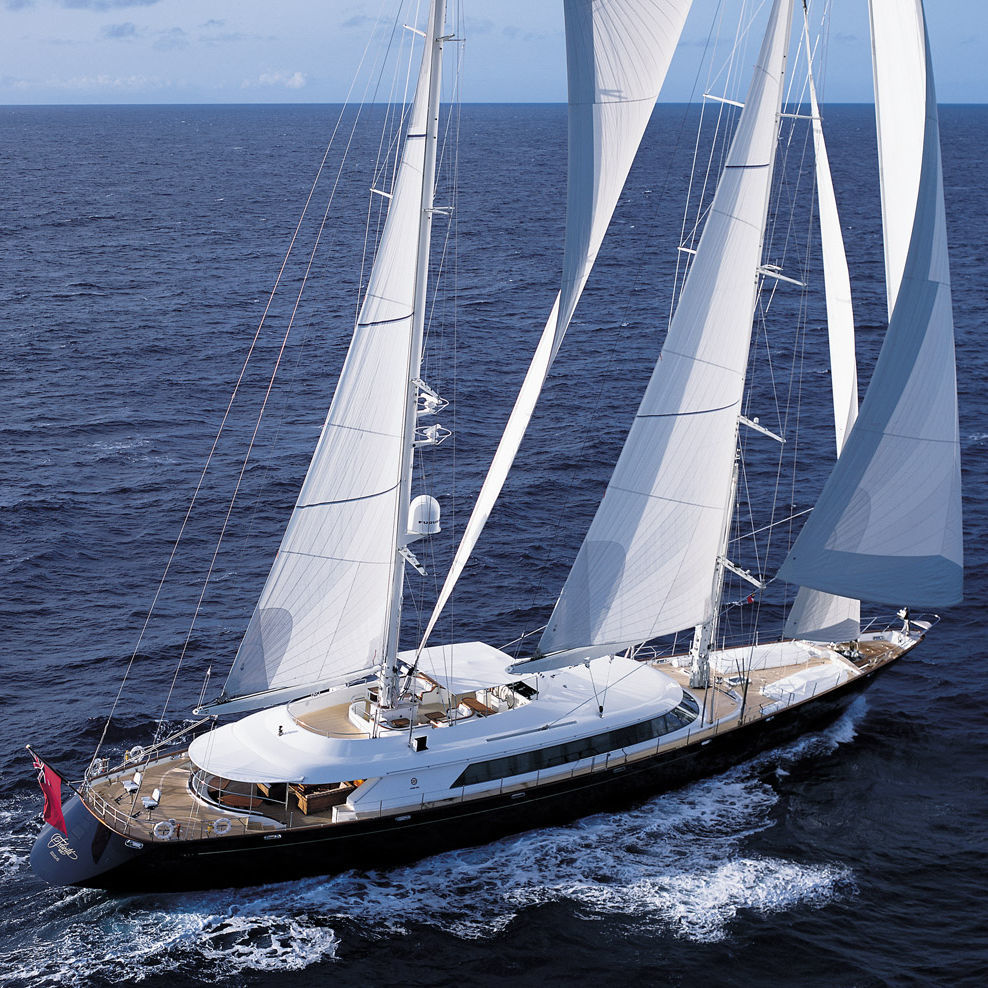 Classic sailing super-yacht - ALMYRA II - Perini Navi - with deck ...