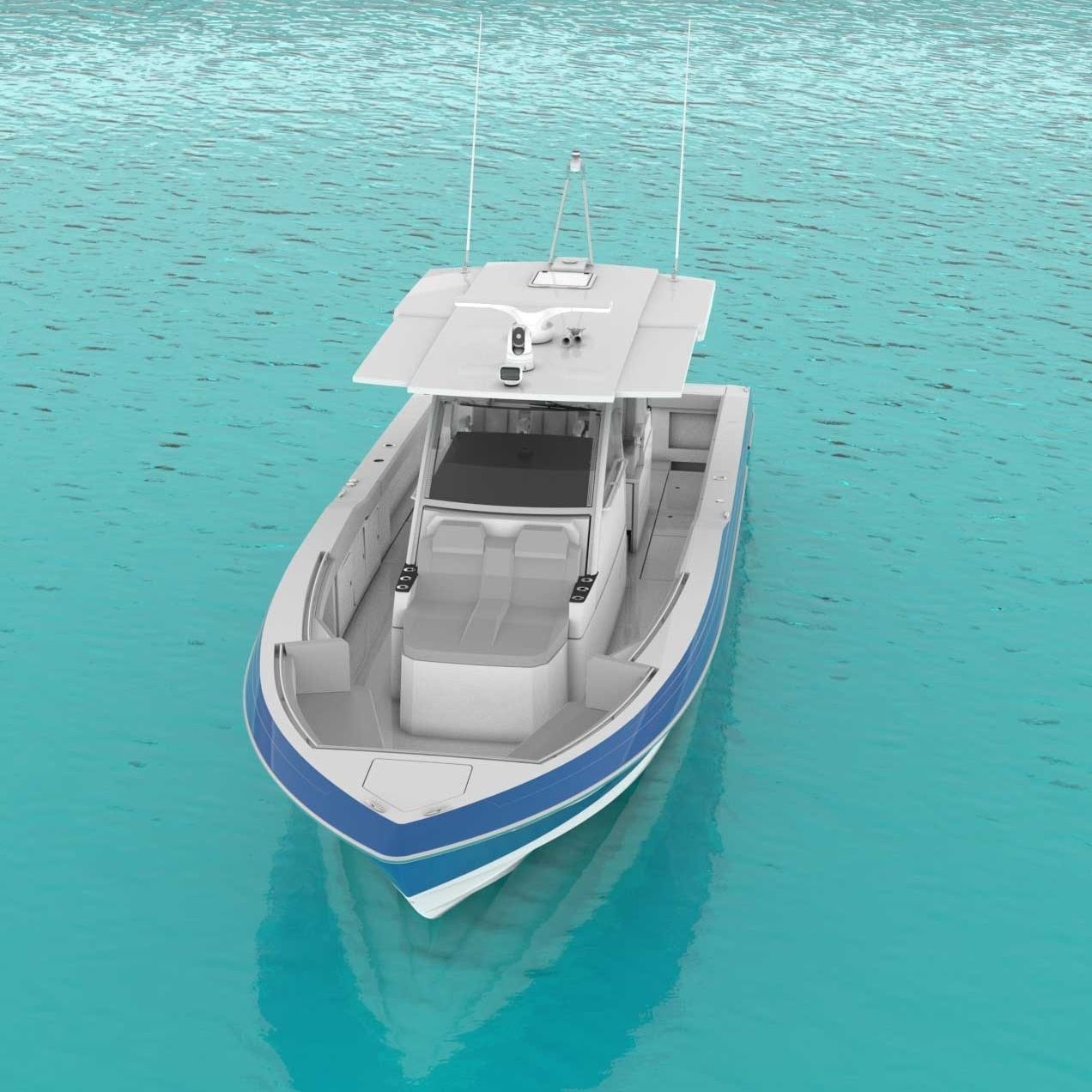 Outboard center console boat 387 Formula twinengine / sport