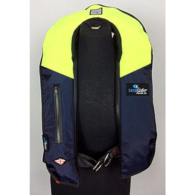 Inflatable life jacket IZip Navy & Yellow Seasafe Systems Ltd